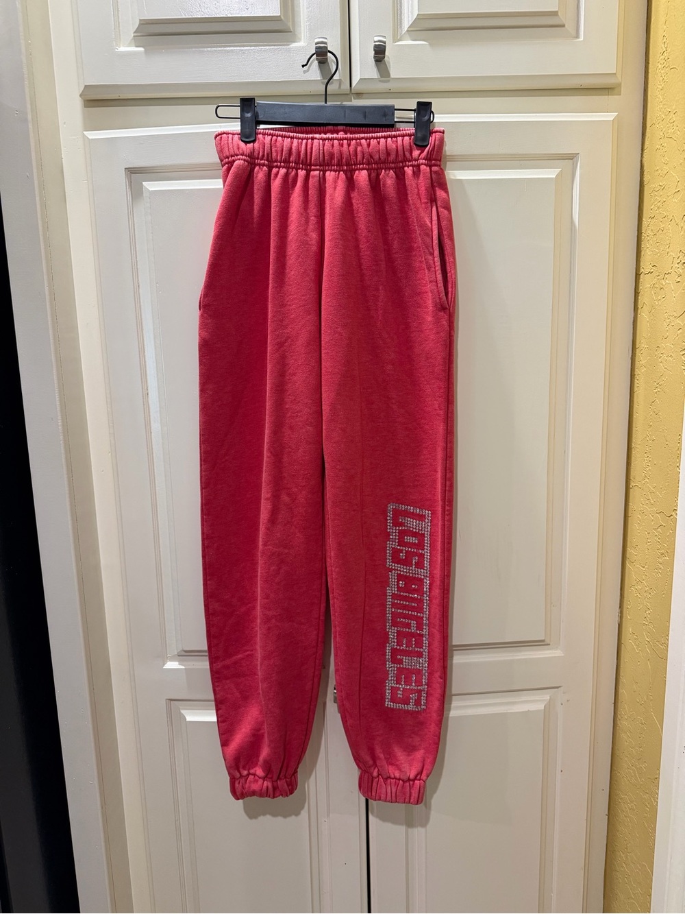 Wild Fable Red Rhinestone Logo Joggers - Picture 1 of 4